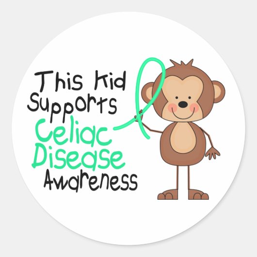 この子はセリアック病認識度を支持する ラウンドシール (正面)