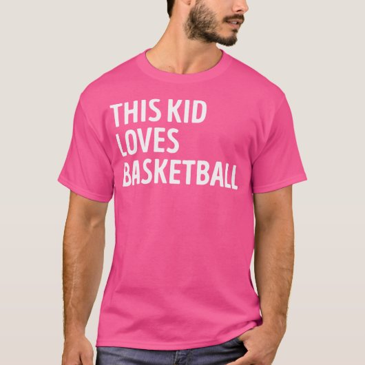 この子はバスケットボールの選手が大好き Tシャツ (正面)