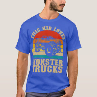 この子はモンスタートラックのヴィンテージモンスターカッコいいが大好き Tシャツ