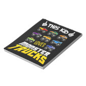 この子はモンスター・トラックの男の子と女の子が大好き ノートパッド (回転)