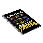 この子はモンスター・トラックの男の子と女の子が大好き ノートブック (右側)