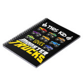 この子はモンスター・トラックの男の子と女の子が大好き ノートブック (左側)