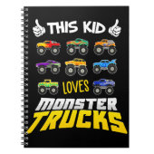 この子はモンスター・トラックの男の子と女の子が大好き ノートブック (正面)