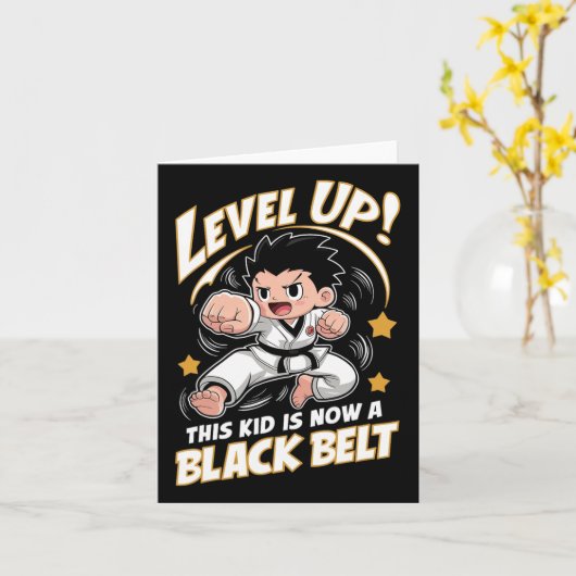 この子は今では黒帯空手八木戸賞を受賞している カード (黄色い花)