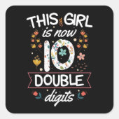 この子は今10歳だ |第10誕生日ギフト女子 スクエアシール (正面)