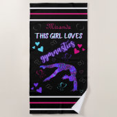 この子は体操が大好き ビーチタオル (正面)