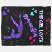 この子は体操が大好き フリースブランケット (正面(横))