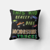 この子は本当にモンスタートラックを消化する クッション (裏面)