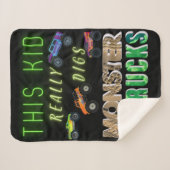 この子は本当にモンスタートラックを消化する シェルパブランケット (正面(横))