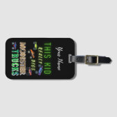 この子は本当にモンスタートラックを消化する ラゲッジタグ (正面横)