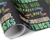 この子は本当にモンスタートラックを消化する ラッピングペーパー (ロールコーナー)