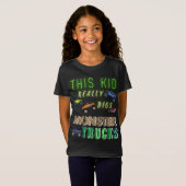 この子は本当にモンスタートラックを消化する Tシャツ (正面フル)