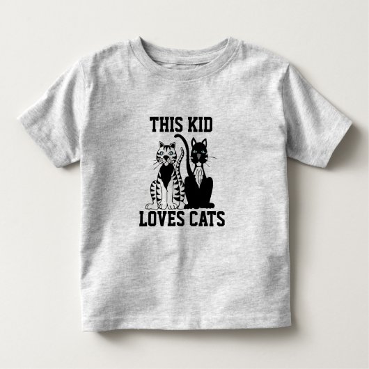 この子は猫好きのTシャツ トドラーTシャツ (正面)