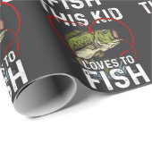この子は魚釣りが大好き、魚釣りの漁師 ラッピングペーパー (ロールコーナー)