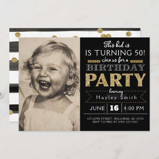 この子はANY AGEアダルトフォト招待状 招待状 (正面/裏面)