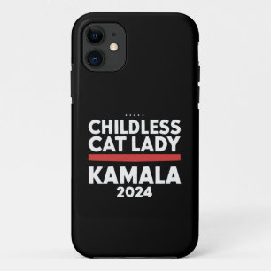 この子供のいない猫好きの女性はカマラに投票する 2024 iPhone 11 ケース