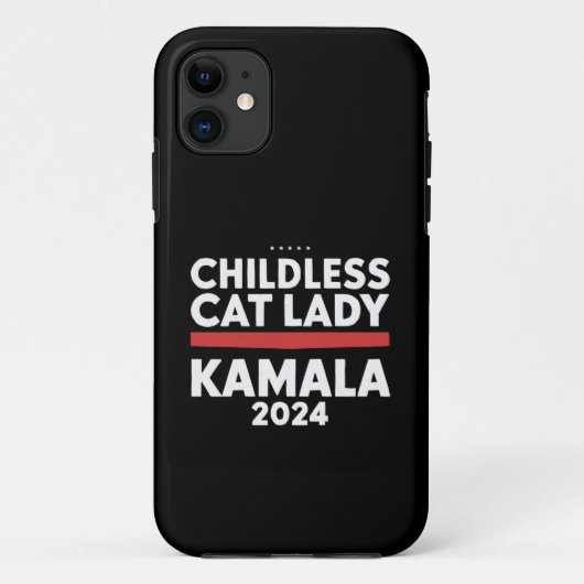 この子供のいない猫好きの女性はカマラに投票する 2024 Case-Mate iPhoneケース (裏面)