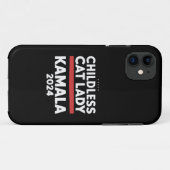 この子供のいない猫好きの女性はカマラに投票する 2024 Case-Mate iPhoneケース (裏面(横))