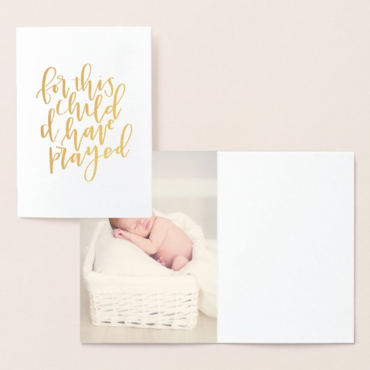 この子供のためにパーソナライズ私はカードを祈りました 箔カード (ディスプレー)