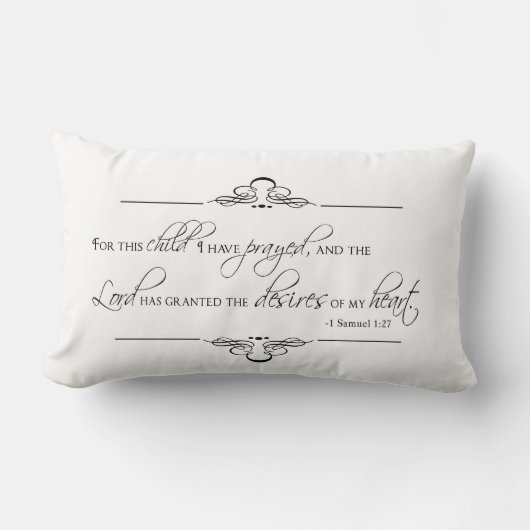 この子供のために私は子供部屋のための枕を祈りました ランバークッション (正面)
