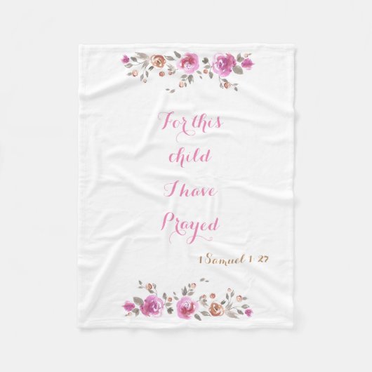 この子供のために私は祈りました フリースブランケット (正面)