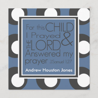 この子供のために私は誕生の発表を祈りました 案内状