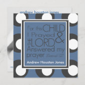 この子供のために私は誕生の発表を祈りました 案内状 (正面/裏面)