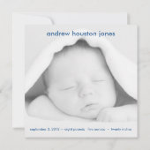 この子供のために私は誕生の発表を祈りました 案内状 (裏面)