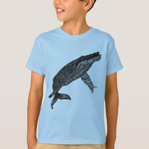 この子供のTのクジラを非常にすること Tシャツ