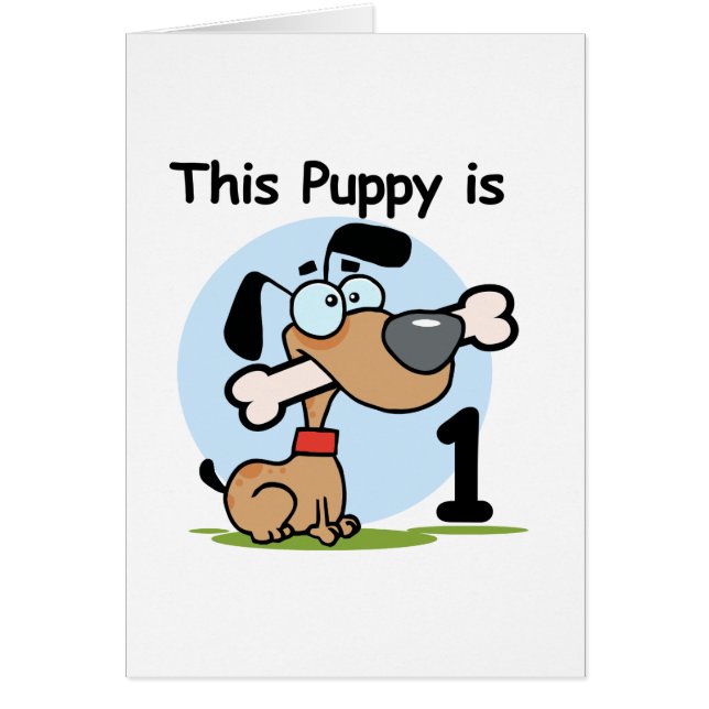 この子犬の誕生日Tシャツとギフト (正面)