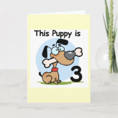 この子犬の誕生日Tシャツとギフト カード (正面)