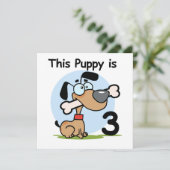 この子犬の誕生日Tシャツとギフト カード (スタンド正面)