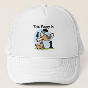 この子犬の誕生日Tシャツとギフト キャップ