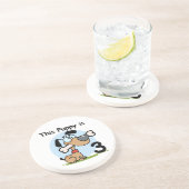 この子犬の誕生日Tシャツとギフト コースター (側面)