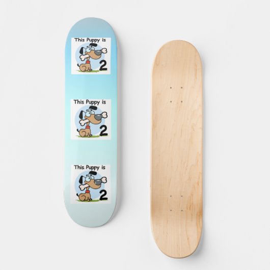 この子犬の誕生日Tシャツとギフト スケートボード (正面)