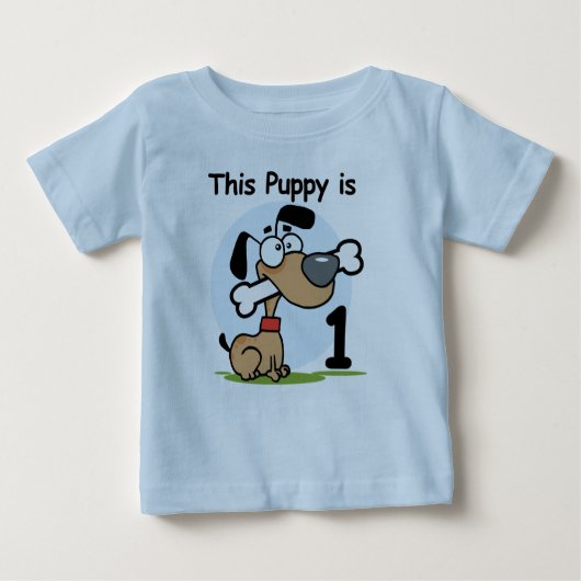 この子犬の誕生日Tシャツとギフト ベビーTシャツ (正面)