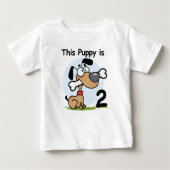 この子犬の誕生日Tシャツとギフト ベビーTシャツ (正面)