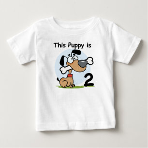 この子犬の誕生日Tシャツとギフト ベビーTシャツ