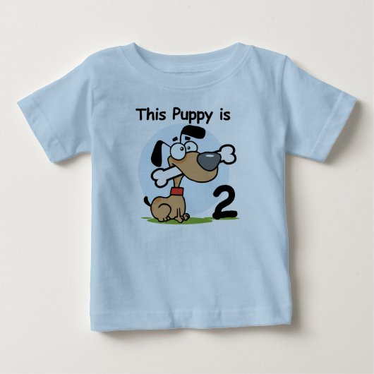 この子犬の誕生日Tシャツとギフト ベビーTシャツ (正面)