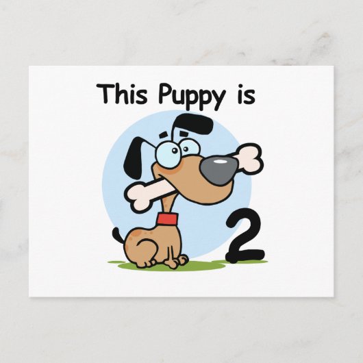 この子犬の誕生日Tシャツとギフト ポストカード (正面)