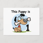 この子犬の誕生日Tシャツとギフト ポストカード (正面)