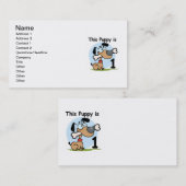 この子犬の誕生日Tシャツとギフト 名刺 (正面/裏面)