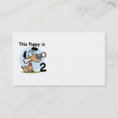この子犬の誕生日Tシャツとギフト 名刺 (裏面)