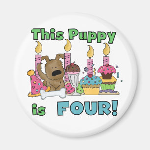 この子犬はTシャツ4枚とプレゼント マグネット