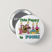 この子犬はTシャツ4枚とプレゼント 缶バッジ (正面&裏面)