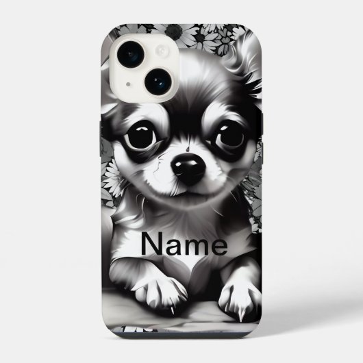 この子犬を使って写真をカスタマイズする iPhoneケース (裏面)