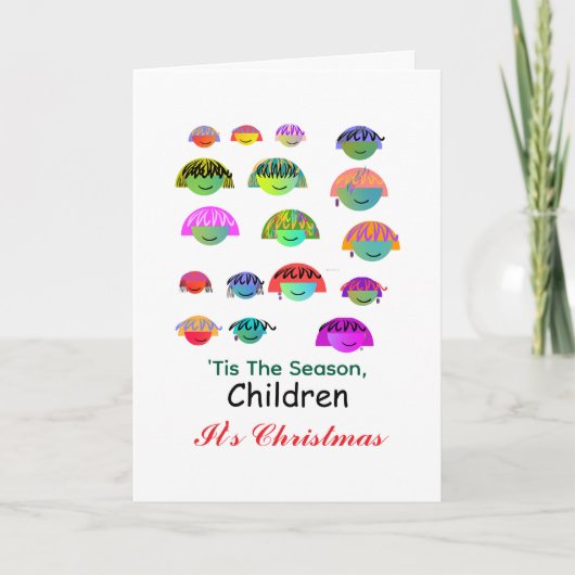 この季節がやってきた、子供たちよ、クリスマスだ カード (正面)