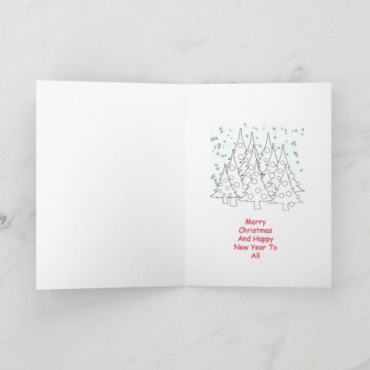 この季節がやってきた、子供たちよ、クリスマスだ カード (内部)