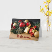 この季節にあなたにクリスマスの挨拶を カード (黄色い花)