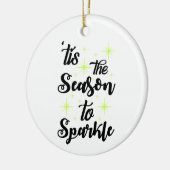 この季節に輝くワードアート追加文字 セラミックオーナメント (左)